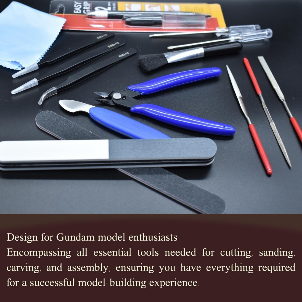 Gundam Model Tool Kit, 28pcs Adult Hobby Tools Set, Modeler Basic Tools Craft...