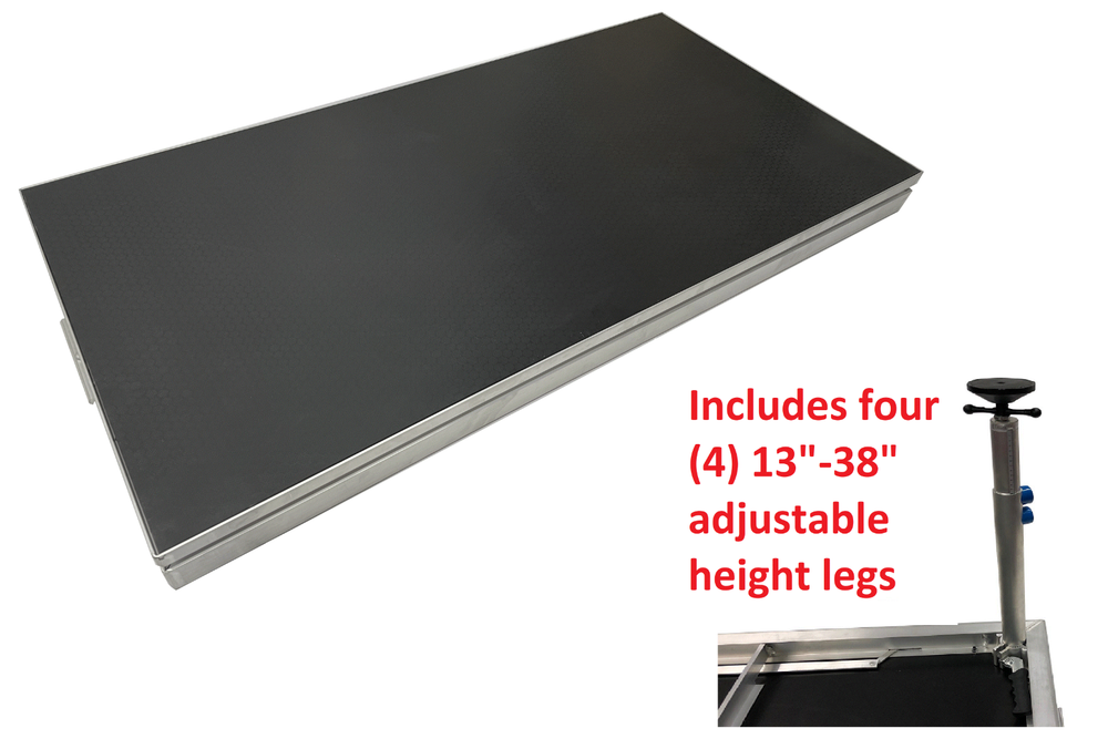 Cedarslink Professional Portable 2FTX4FT Riser Stage Kit System 23"-38" Height