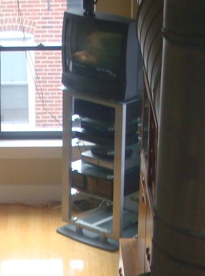 Gorgeous VTI Manufacturing 6-Shelf Glass & Silver-framed Audio Rack Stand - USED