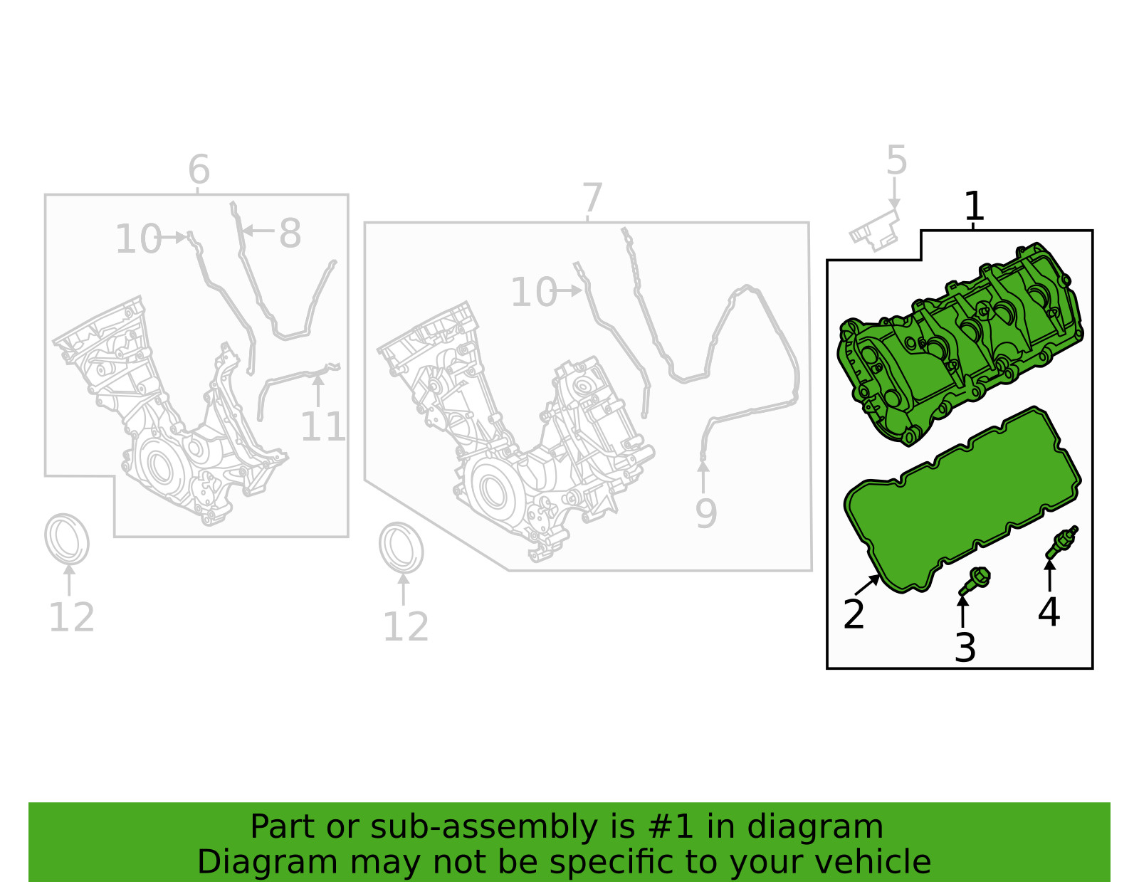 Valve Covers w/ Gaskets LEFT & RIGHT for 2014-2017 Ford F-150 5.0L KR3Z-6582-B