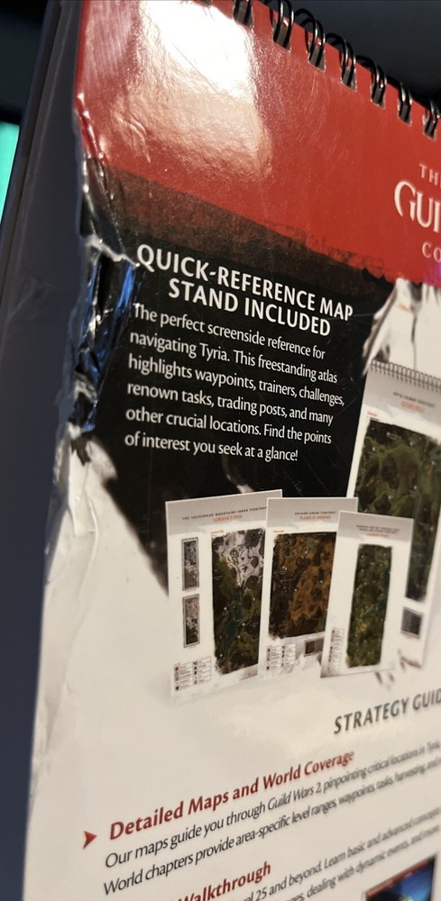Guild Wars 2 Quick Reference Map Stand ONLY | Spiral Standup Strategy Guide Book