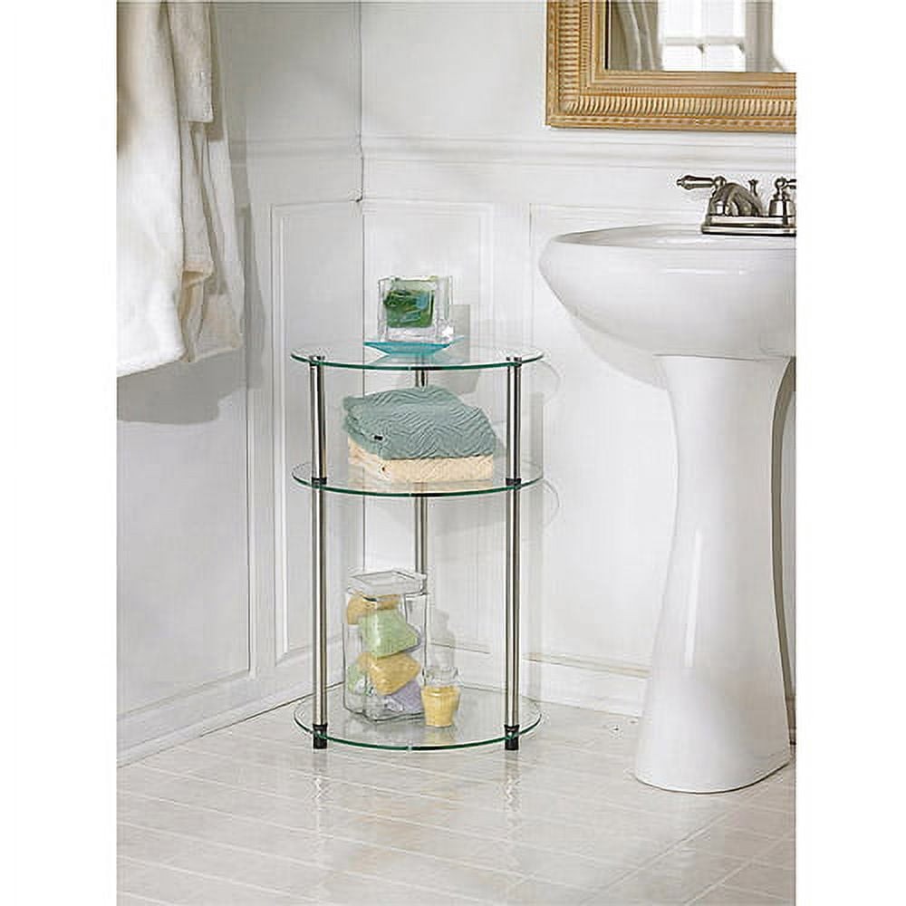 Designs2Go No Tools 3 Tier Round Table Multiple Finishes
