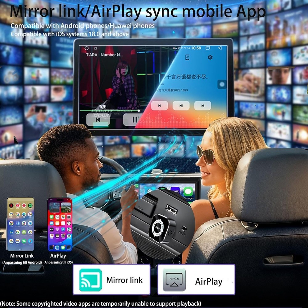2026 Plug & Play Wireless CarPlay/Android Auto Adapter - Airplay Mirror Link