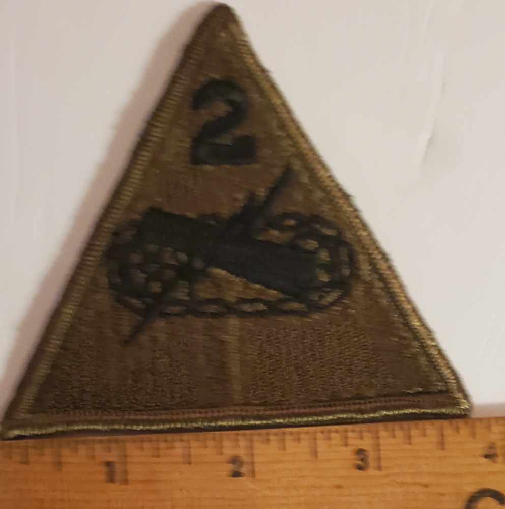 Large 2nd Armored Division Subdued Patch US Army
