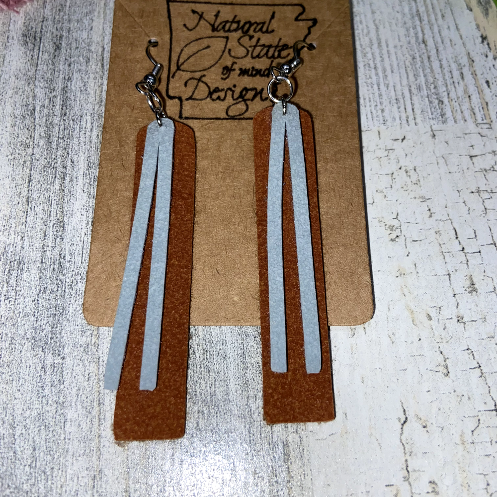 Handmade Boho Felt Dangle Earrings