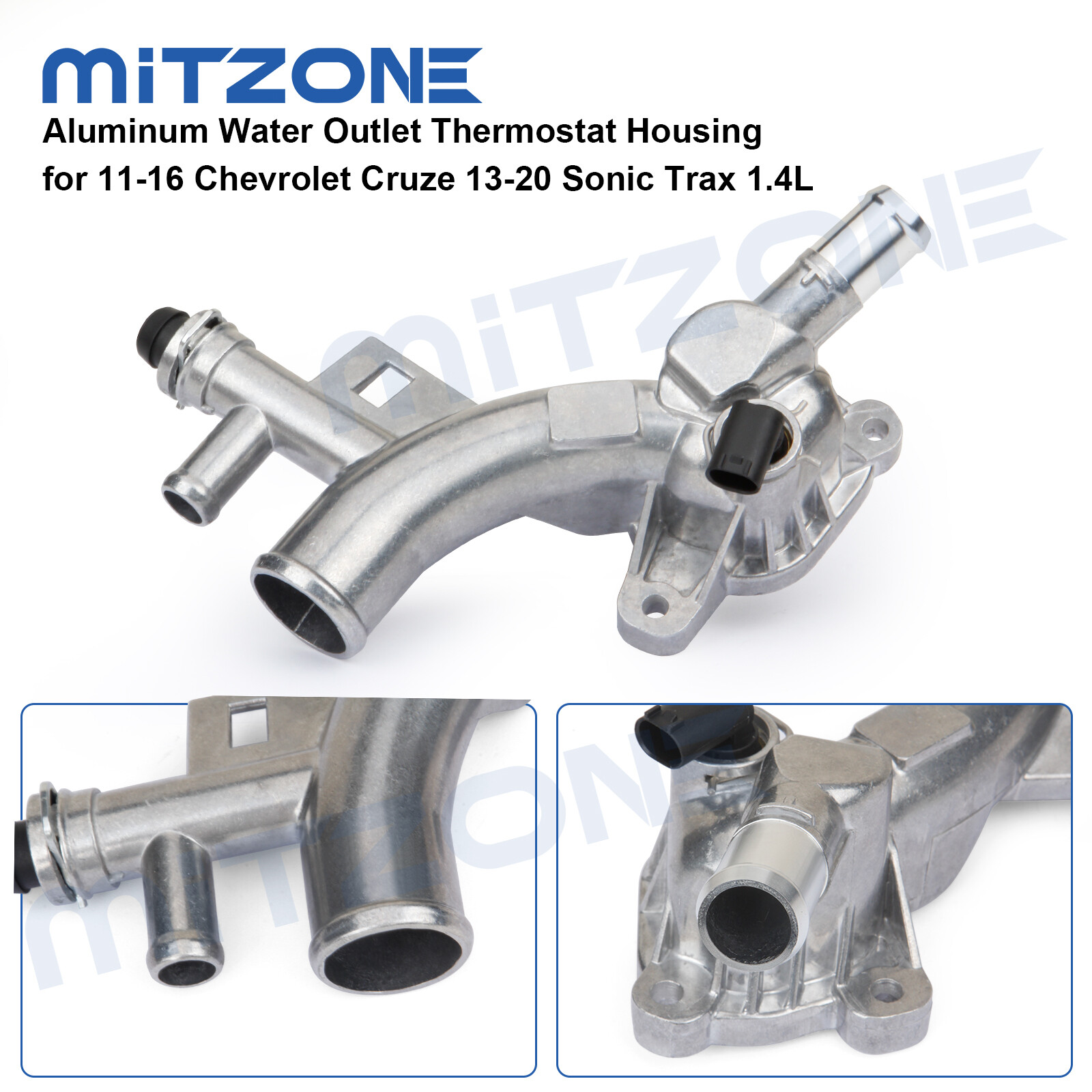 Aluminum Coolant Water Outlet w/ Inlet Hose for Chevrolet Cruze Sonic Trax 1.4L