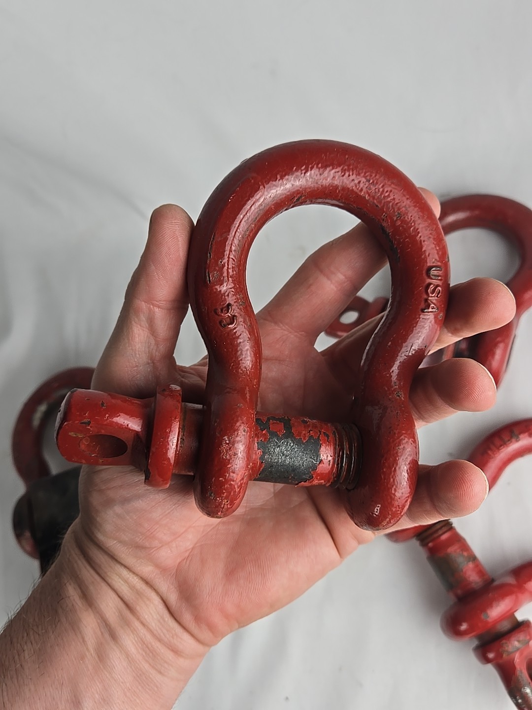 Lot Of 4 Crosby 3/4" 4-3/4 Ton WLL Red Screw Pin Anchor Shackle