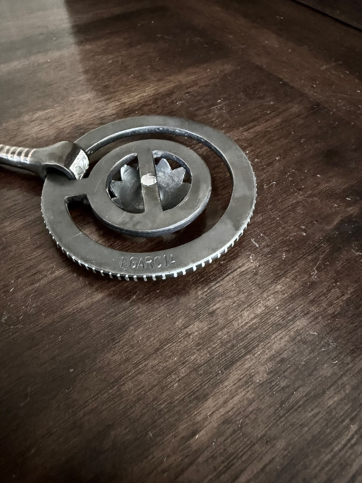 CLASSIC HANDMADE STERLING SILVER INLAY ACORNS SNAFFLE BIT MAKER MARKED GARCIA