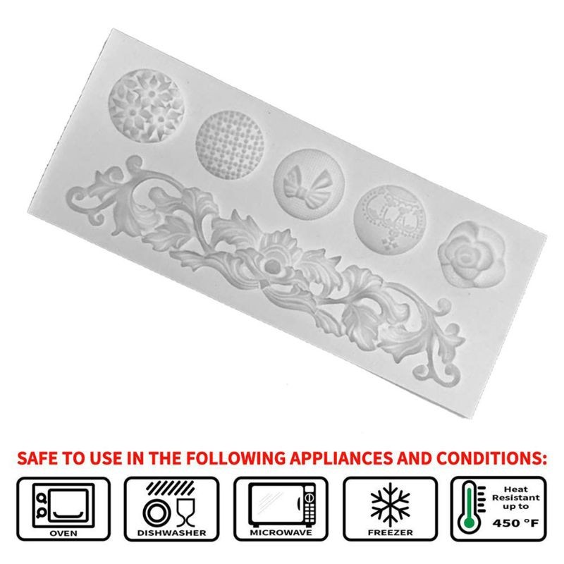Cake Mold Vintage Embossed Pattern Sugar Silicone Mold Cake Decorating Bakeware