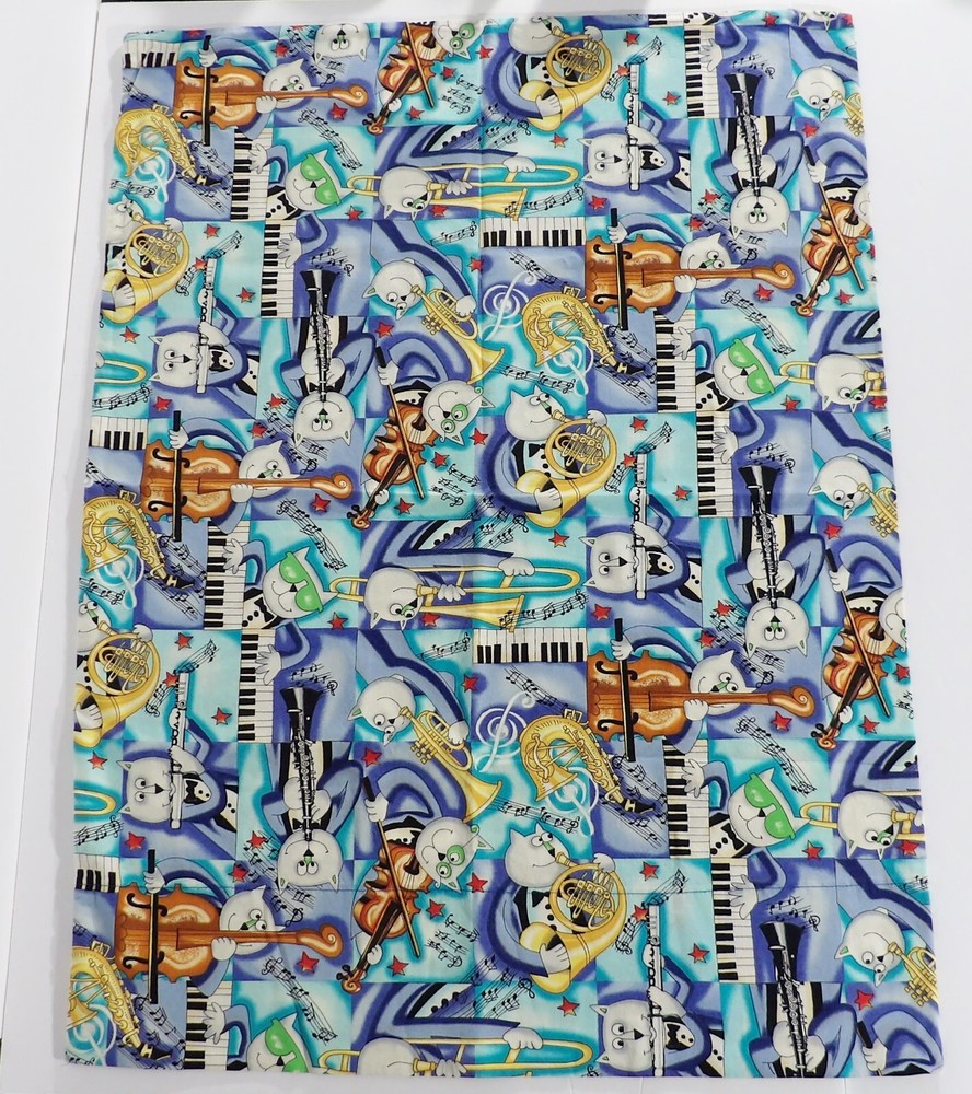 Jazz Cats Playing Musical Instruments Single Standard Pillowcase