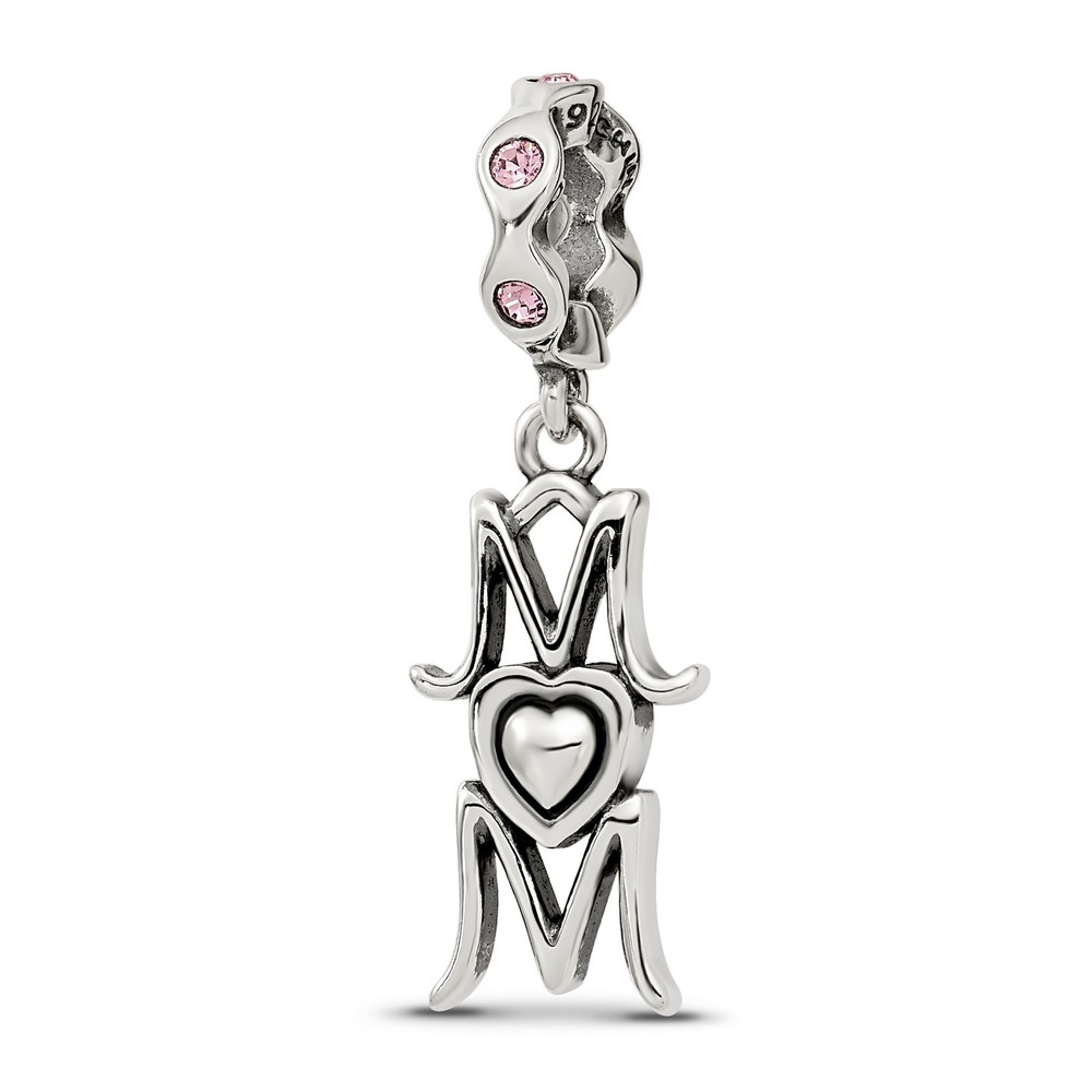 Silver Reflections Crystals MOM Dangle Bead QRS3231