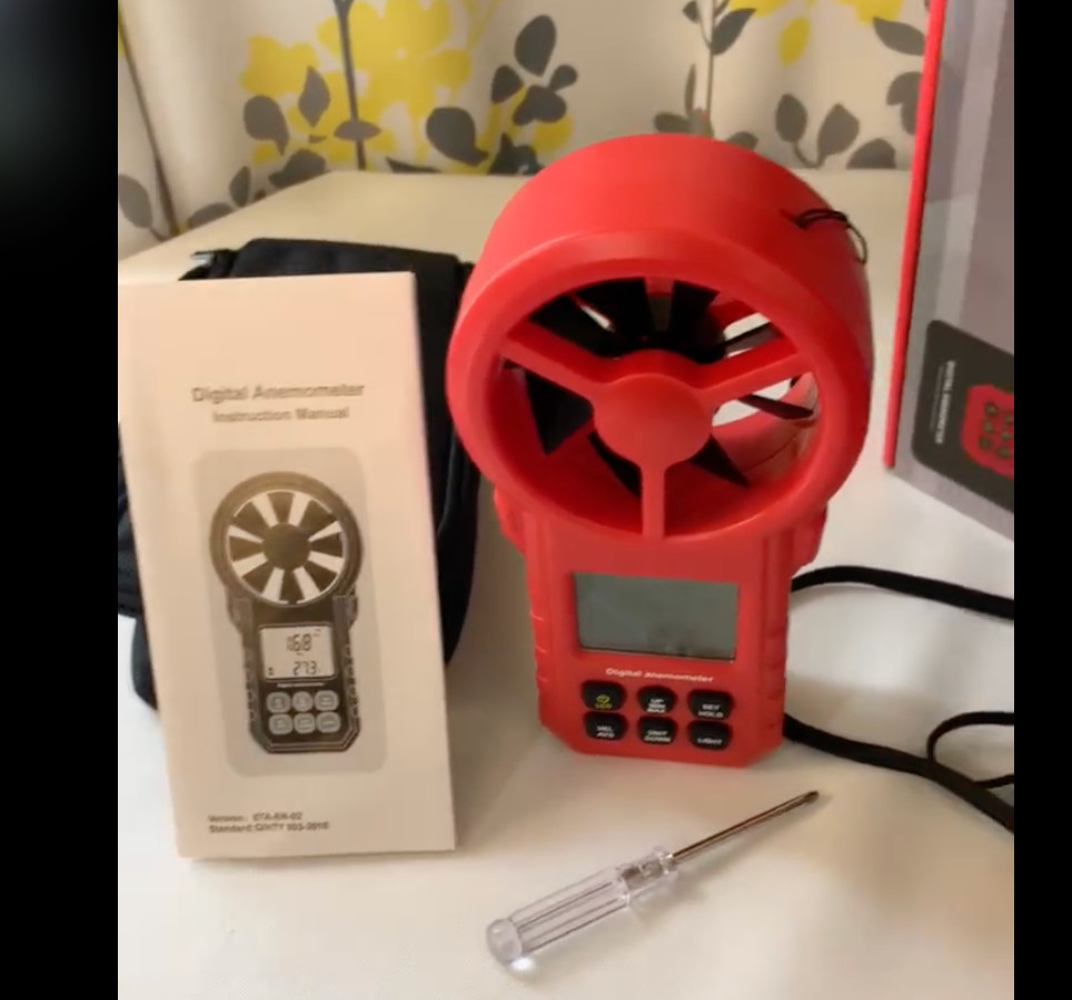 Digital Handheld Anemometer Wind Speed Meter Thermometer 5 Units High Accuracy