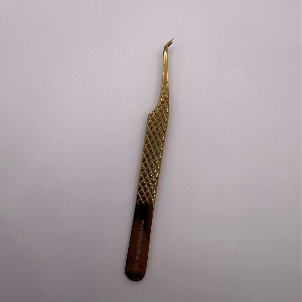 Gold Precision Picker Isolation Tweezer - S Shape
