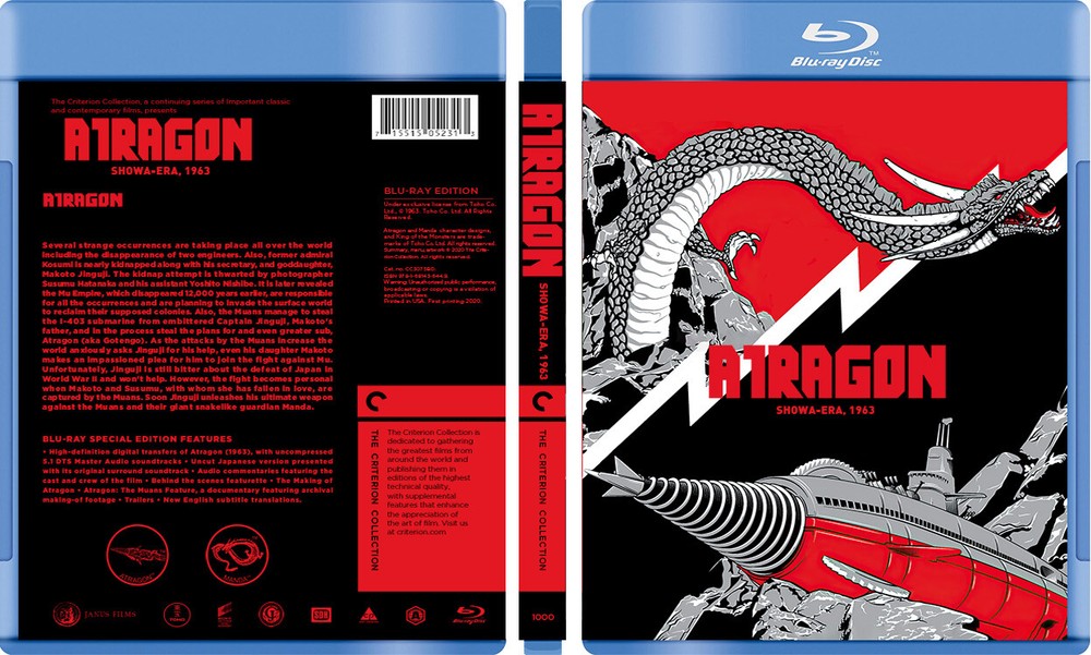 Atragon Custom Blu-ray Cover W/ Empty Case (No Discs)