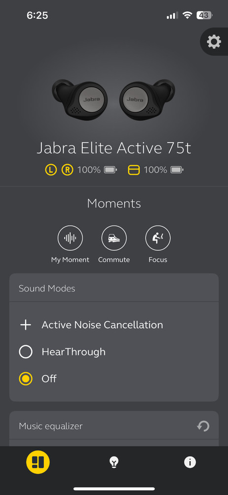 Jabra Elite Active 75t True Bluetooth Wireless REPLACEMENT LEFT EARBUD - Tested!