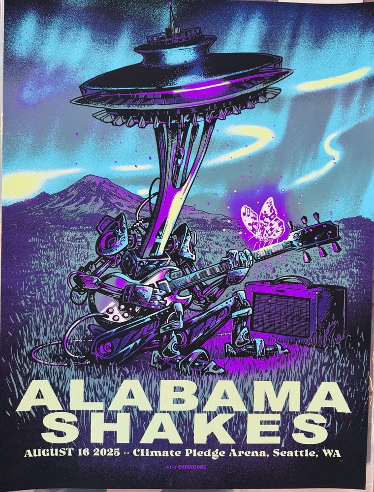 2025 Alabama Shakes Poster – Munk One – Artist Variant – Seattle WA – 18x24 AP