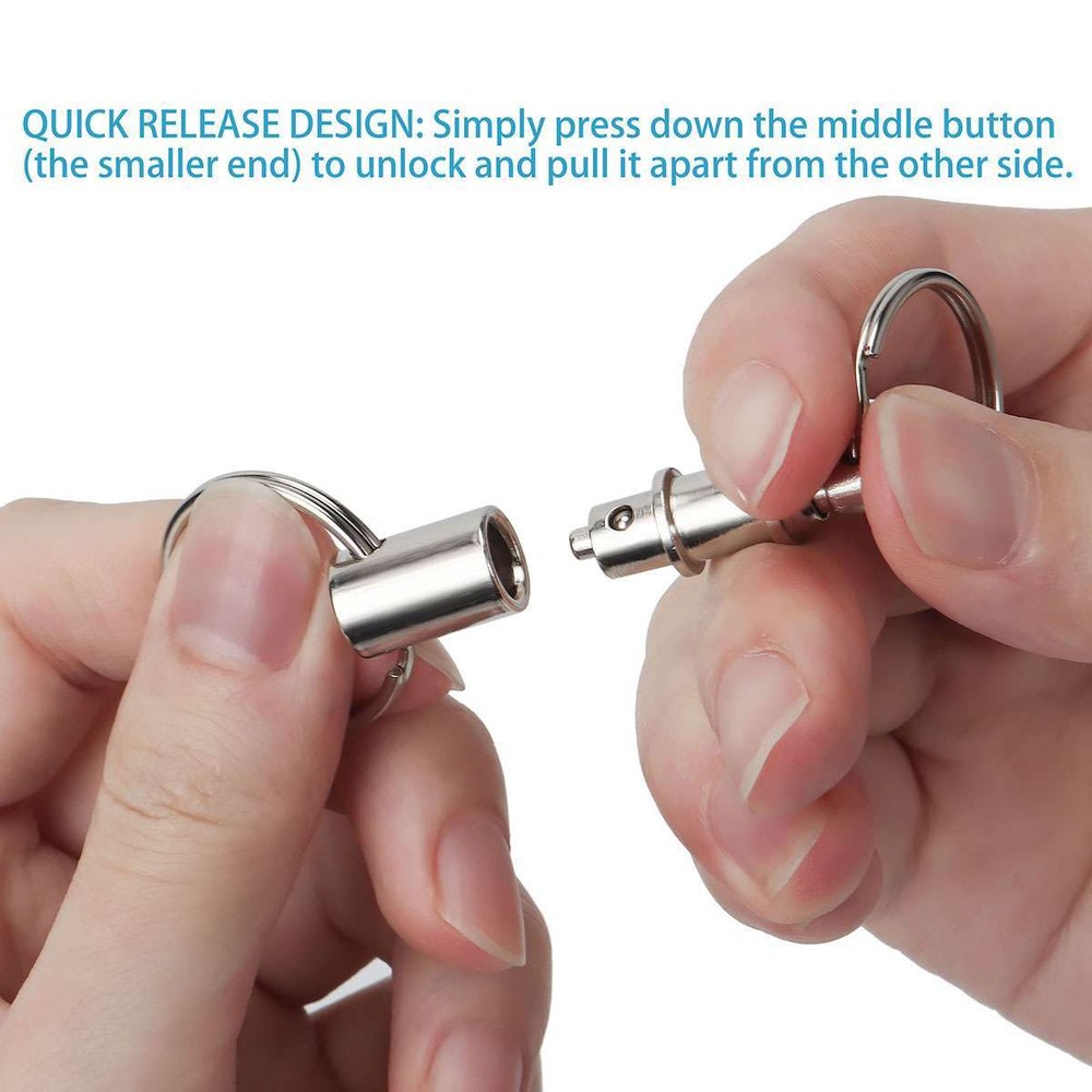10PCS Detachable Pull Apart Quick Release Keychain Key Rings Key Chain