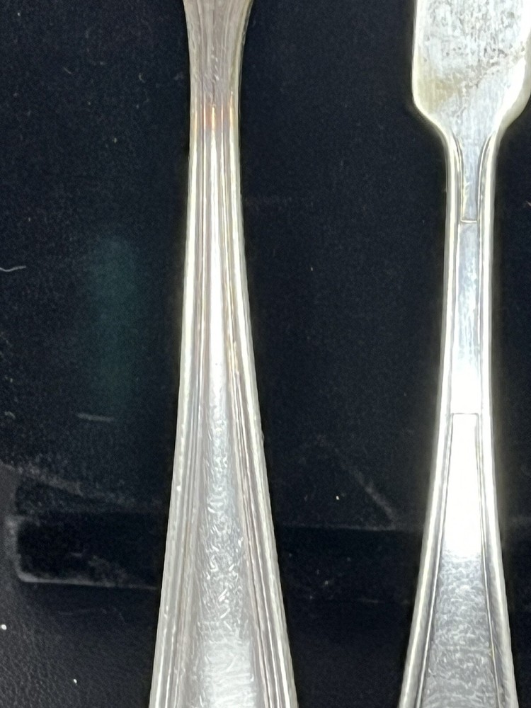 International S. Co., XII, Silver plated Spoon & Unbranded Butter Knife Serving