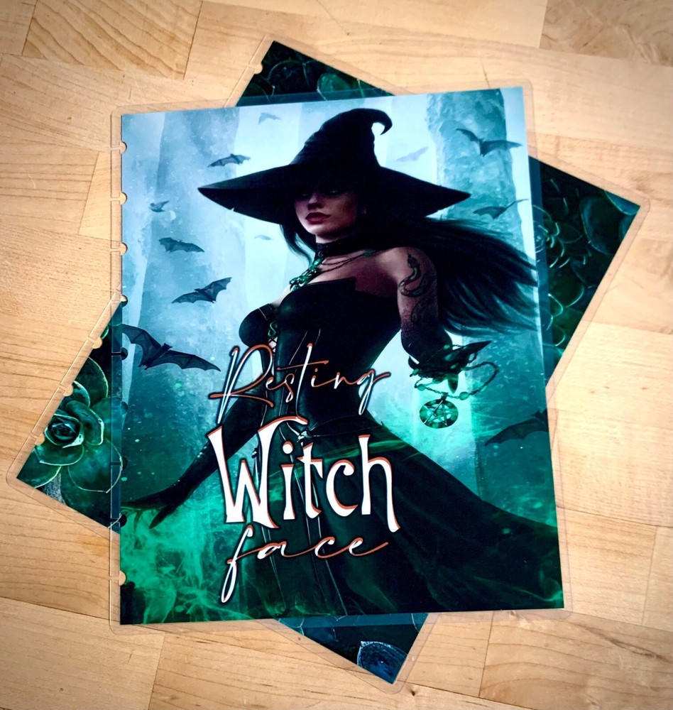 Resting Witch Face Cover Set for use with Classic Happy Planner-