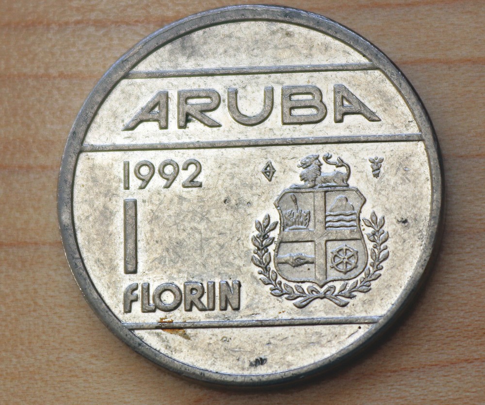 1992 Aruba 1 Florin