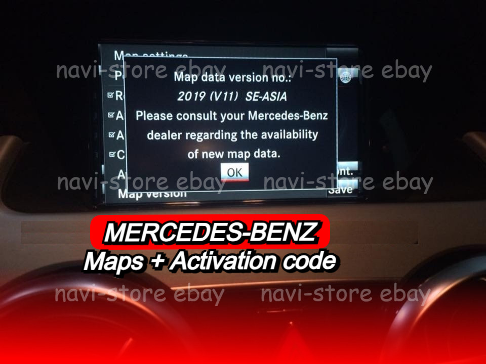 Mercedes Benz Southeast ASIA NTG 4.5 4.7 Map update + activation code V11 2019