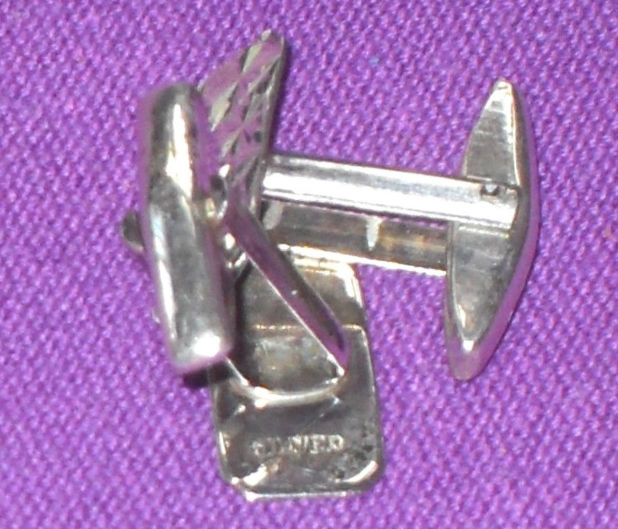 VINTAGE RETRO 1960/70s STYLISH SOLID STERLING SILVER CUFFLINKS