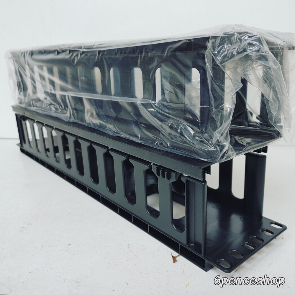 2U Horizontal Rack Mount Cable Management Unit with Plastic 19"