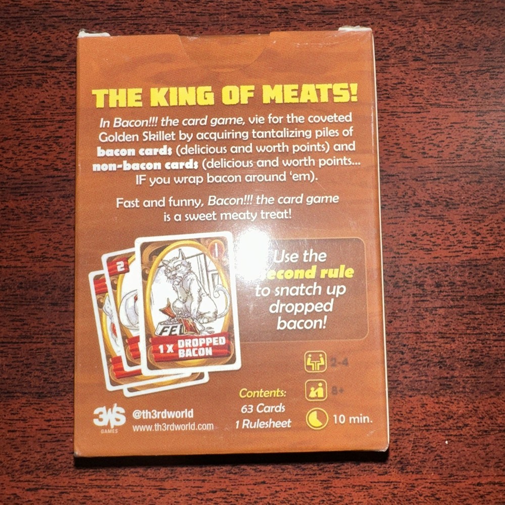 3WS (Th3rd World) Card Game BACON!!! sealed package