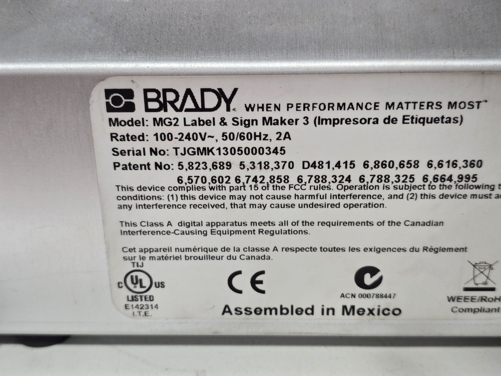 Brady GlobalMark 2 Color and Cut Industrial Label Maker (Error 49) Case Damage
