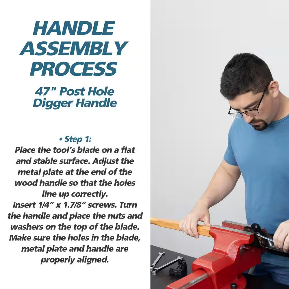 47 In. Post Hole Digger Handle with 1.34 In. Diameter