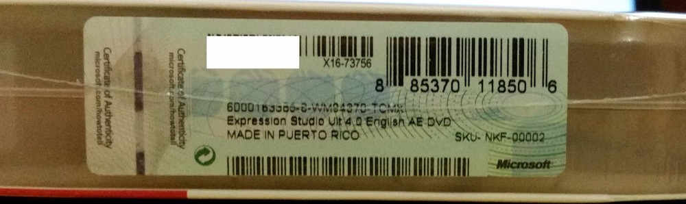 Microsoft Expression Studio 4 Ultimate--For Academic Use--New Sealed Box