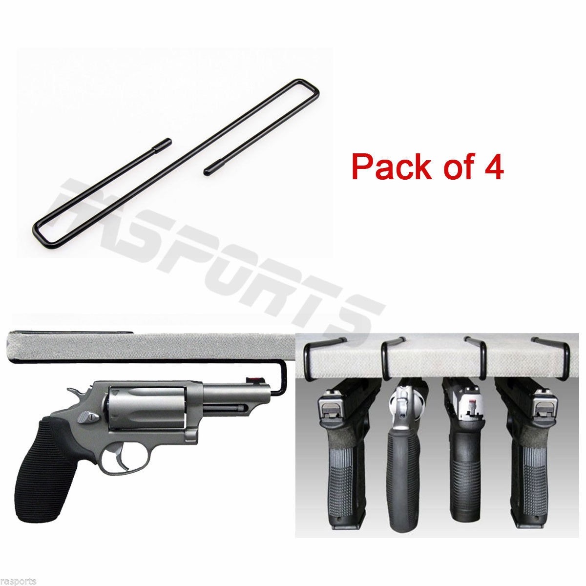 Original Handgun Hangers 4 Pack Pistol Rack Storage Solution Accessories