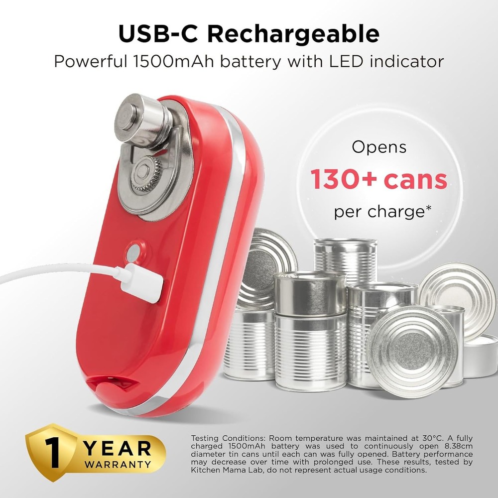 Kitchen Mama Automatic Can Opener USB Rechargeable Tool