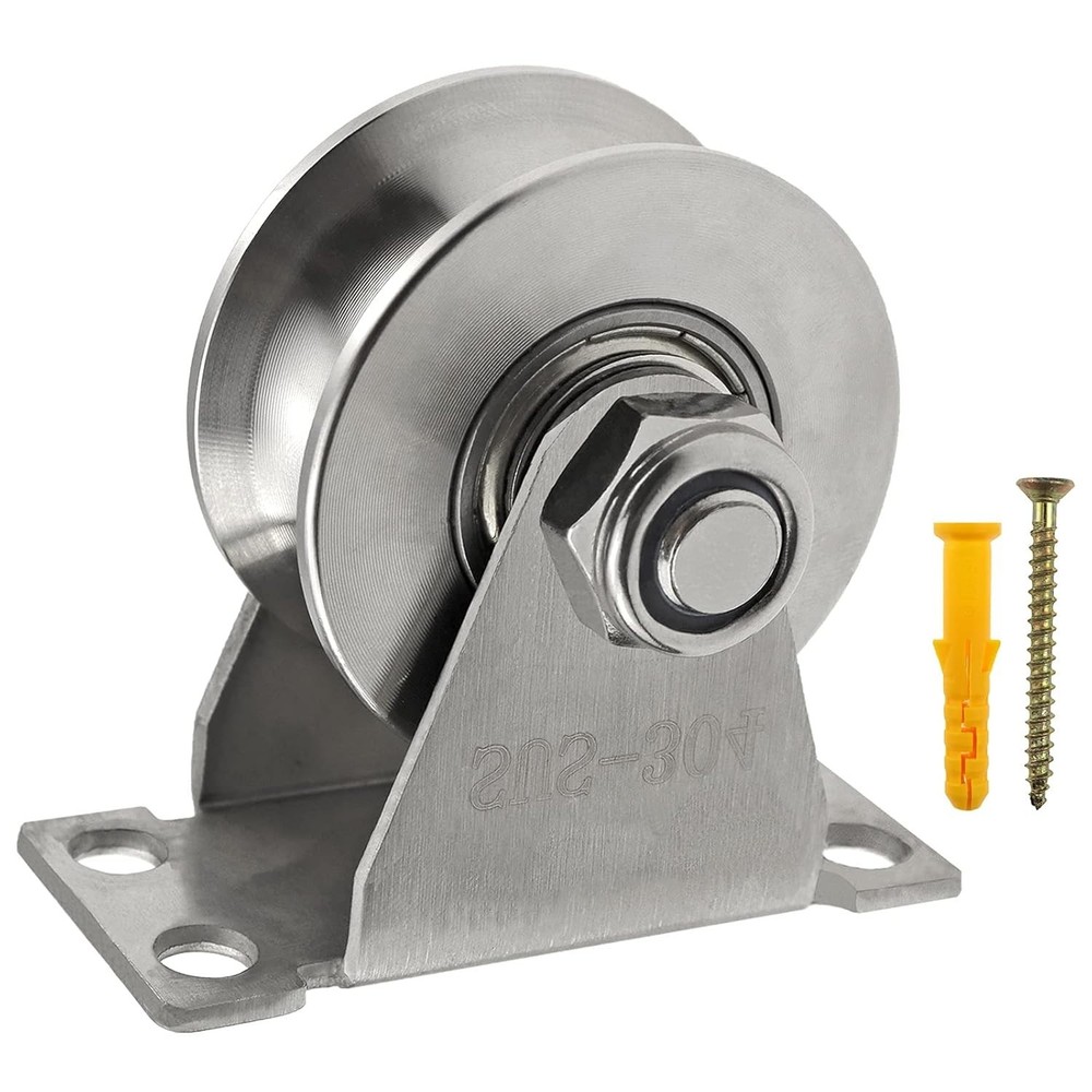 Versatile Stainless Steel Single Pulley Block - Easy Install for DIY Projects