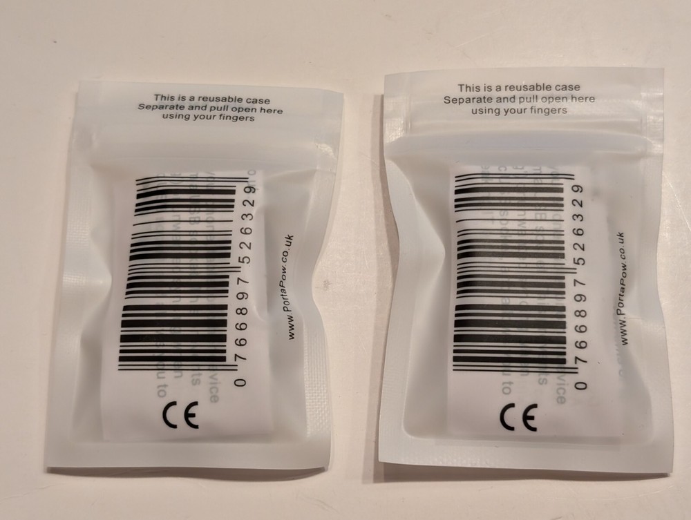 PortaPow USB Data Blocker Transparent (2 Pack) - Practice Safe Charging - NEW