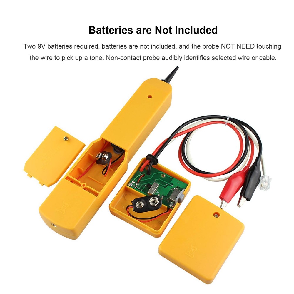 Electrical Wire Tracer Circuit Tester w/Tone Generator & Probe Kit, Cable Sig...
