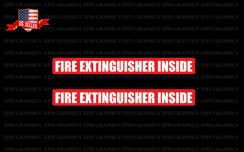 Fire Extinguisher Inside 2 COLOR Decal Stickers