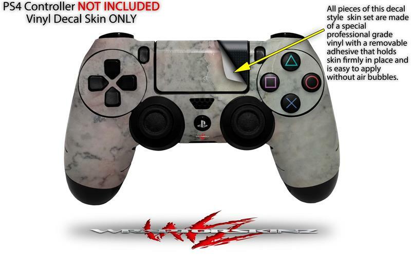 Skin for Sony PS4 Controller Marble Granite 08 Pink