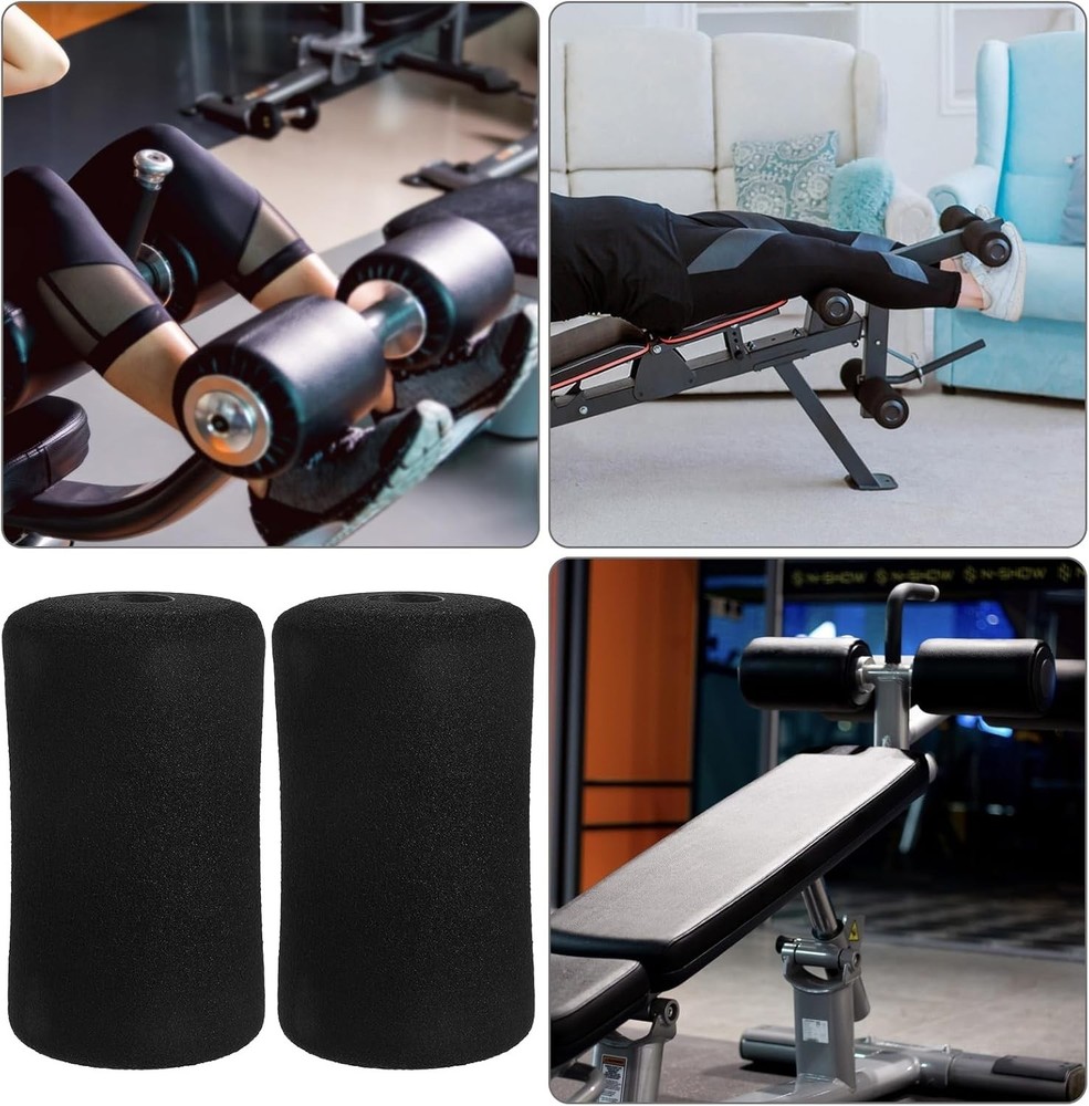 4Pcs Foam Foot Pads Rollers Replacement Roller Pad for Leg Extension Sponge C...