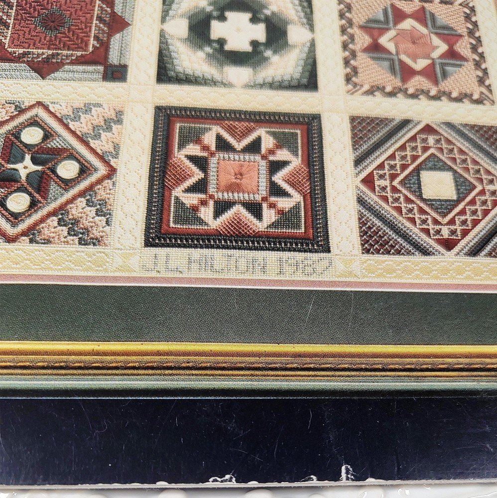 Jean Hilton's GLENEAGLE 1990 Needlepoint Book Pattern Sampler 12 Patch Geometric