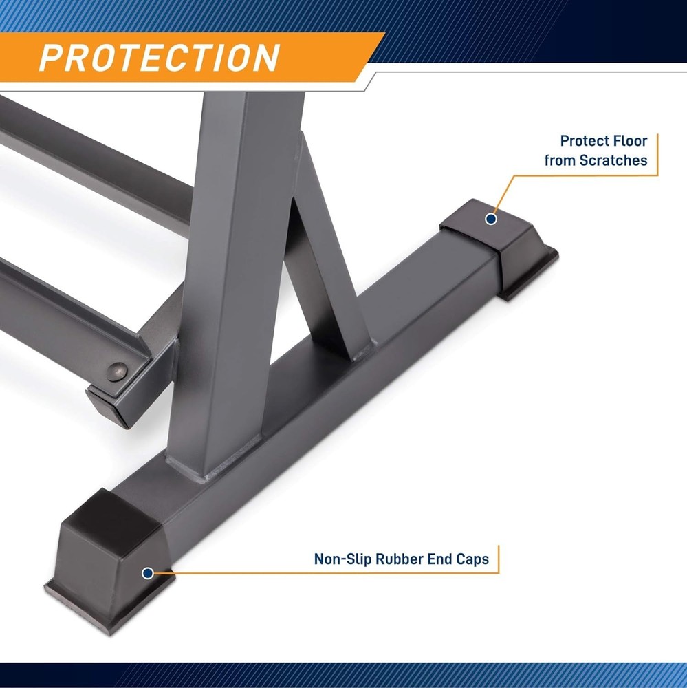 Durable Alloy Steel Dumbbell Rack - Space-Saving 3-Tier Storage Solution