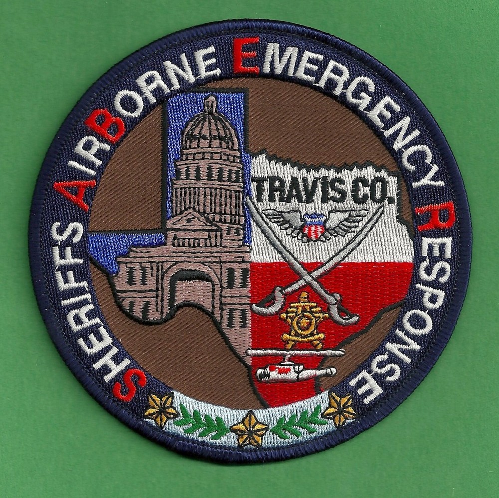 TRAVIS COUNTY TEXAS SHERIFF HELICOPTER UNIT SHOULDER PATCH
