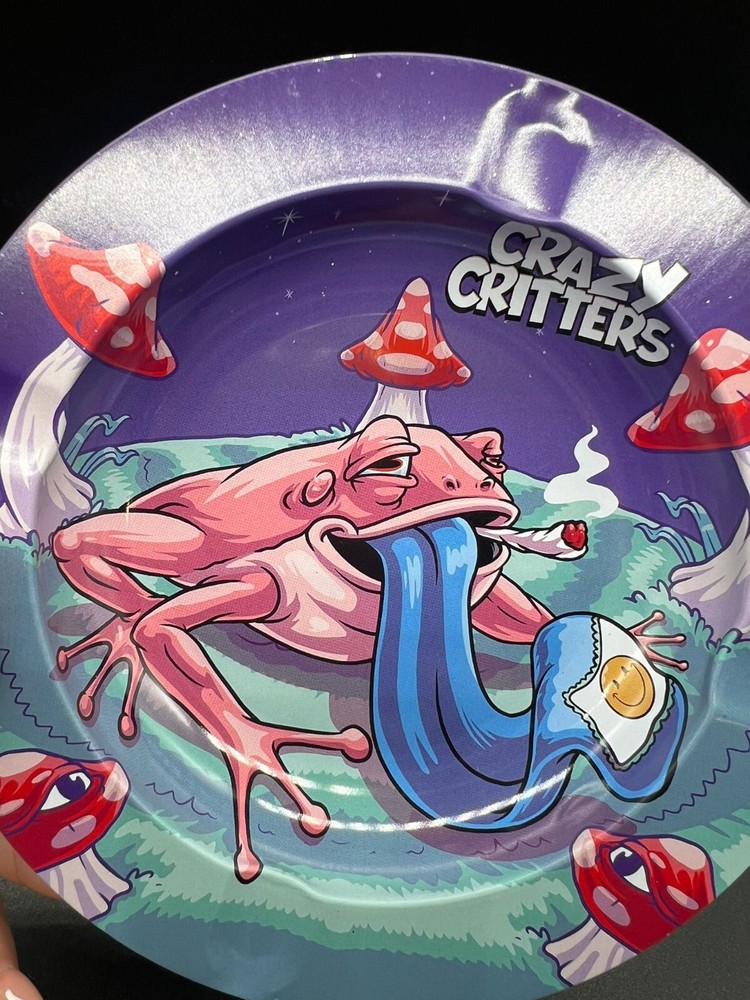 Decorative Tray Printed Plate Frog Table Side Table AshTray