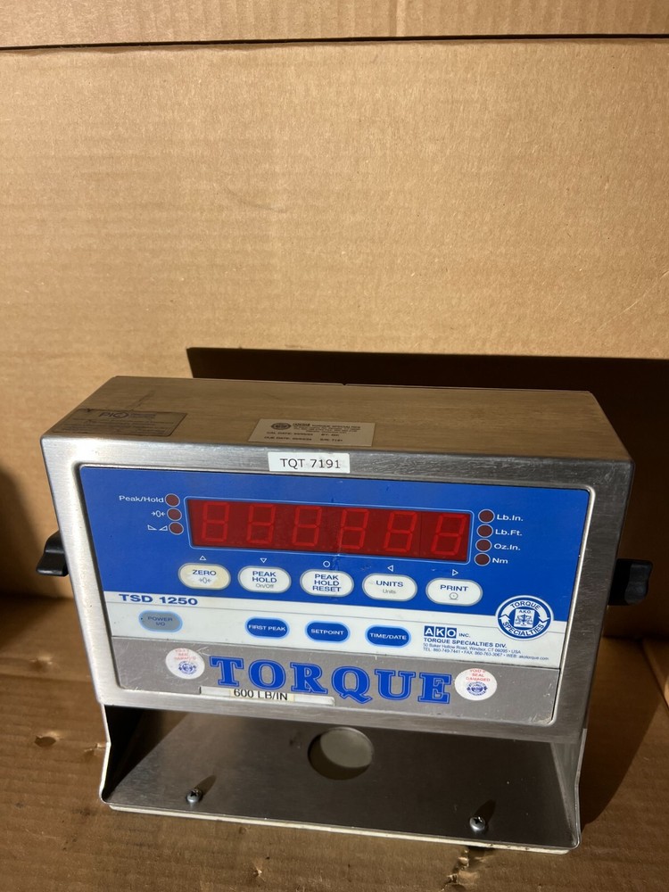 AKO Torque Specialties TSD 1250 Digital Indicator Calibrator