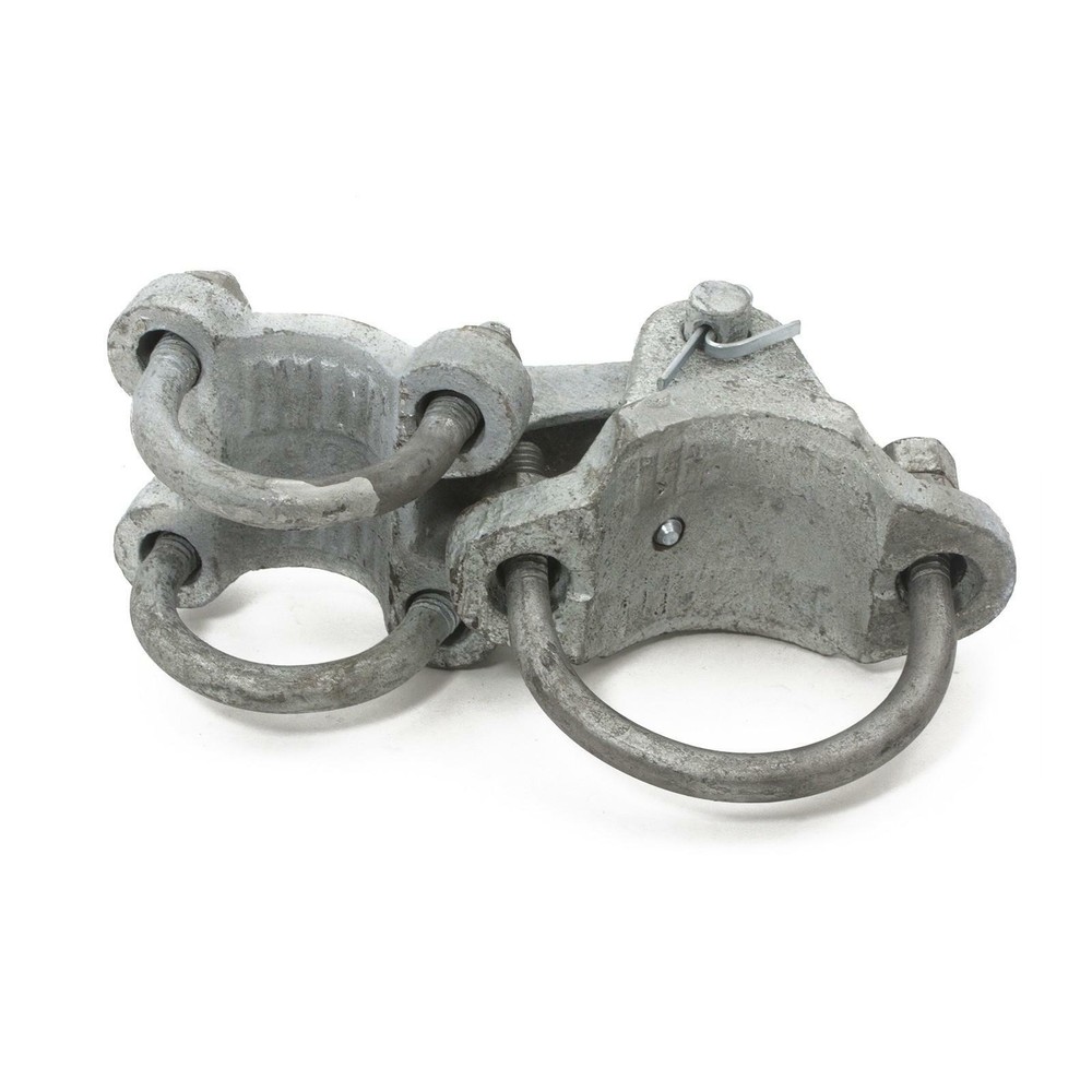 Chain Link 3" 2 7/8" OD Adjustable 180 Offset  Industrial Gate Hinge (2 Pack)