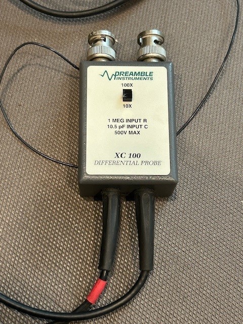 Preamble Instruments 1855 differential amplifier and XC-100 differntial probes