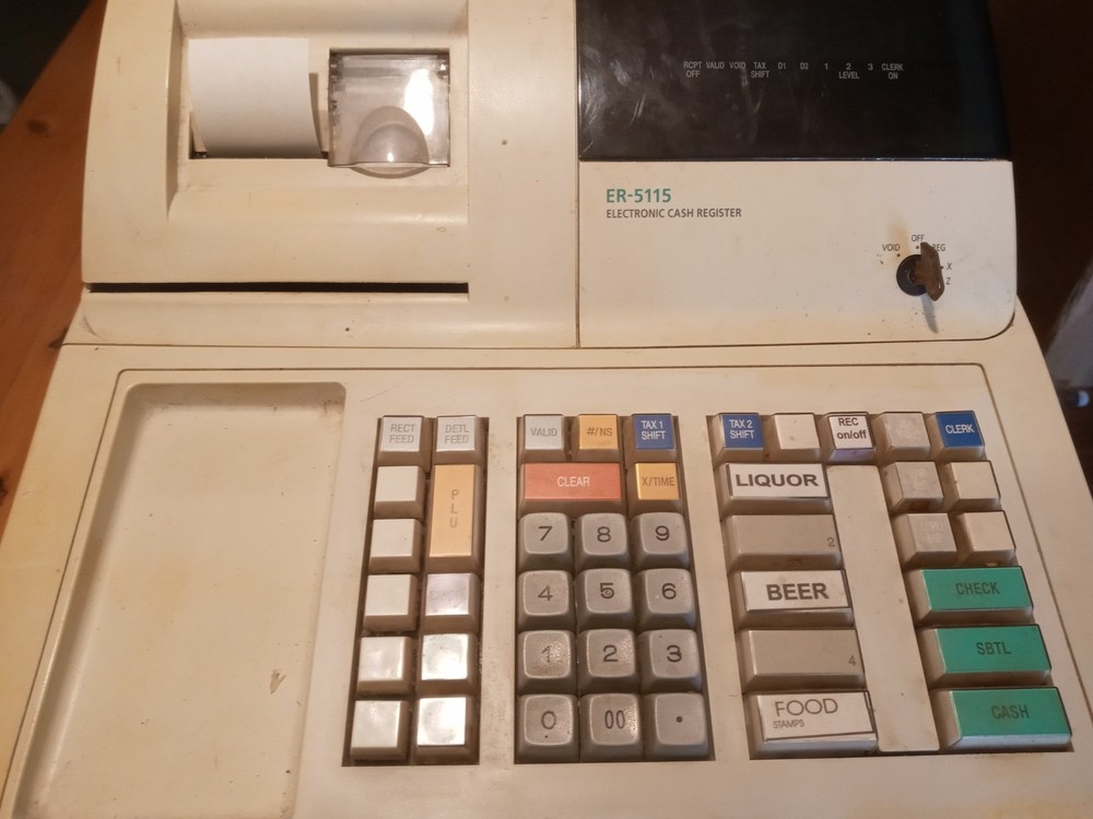 SAM4S ER-5115 Electronic Cash Register FOR PARTS OR NOT WORKING - E1 error code
