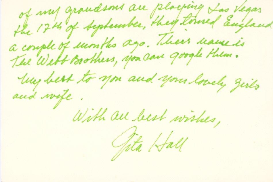 Gita Hall - ALS