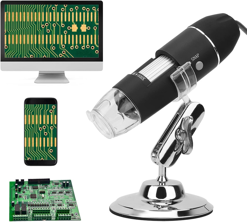 Digital Microscope 1600X USB Handheld Microscope for Science Lab, Plant Inspecti
