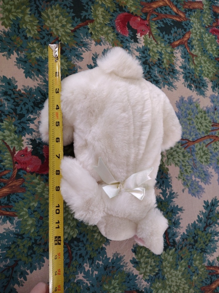 Vintage 1994 TUPPERWARE White SUNNY BUNNY Rabbit 11" Puppet Plush Spring Easter